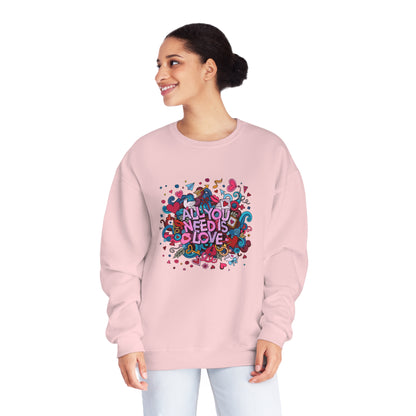 All You Need Is Love. Unisex NuBlend® Crewneck Sweatshirt
