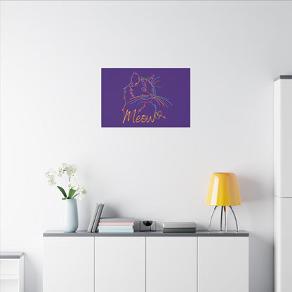 Copy of Meow. Cat with Purrty Color Outlines. Canvas Gallery Wraps