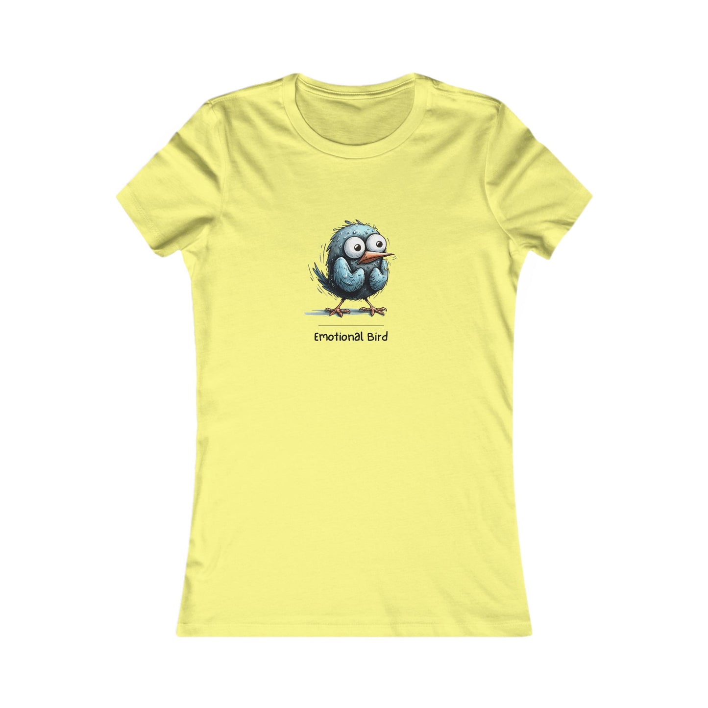 Emotional Bird Graphic Tee – Women’s Slim Fit Cotton Tee