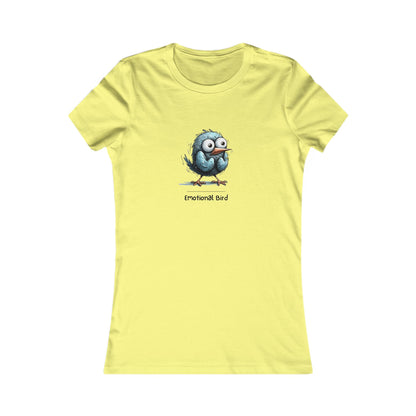 Emotional Bird Graphic Tee – Women’s Slim Fit Cotton Tee