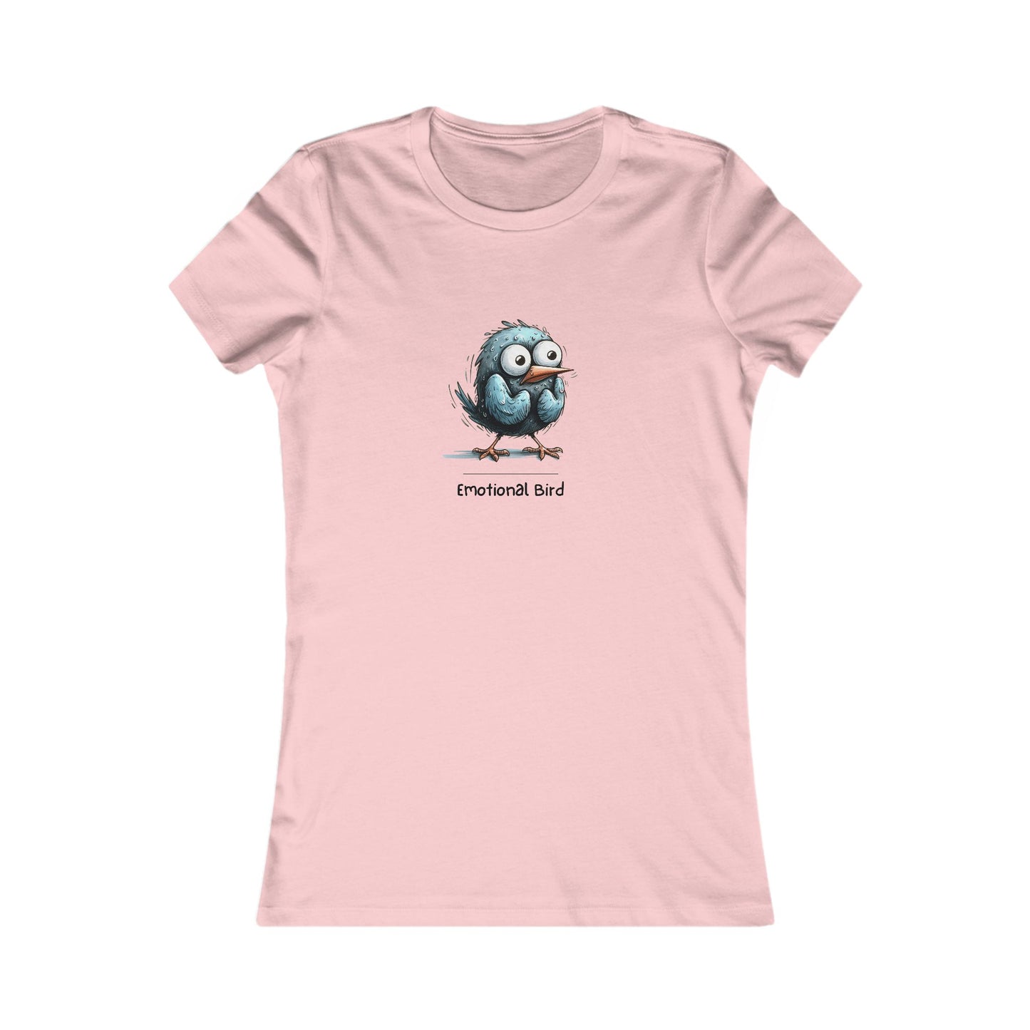 Emotional Bird Graphic Tee – Women’s Slim Fit Cotton Tee
