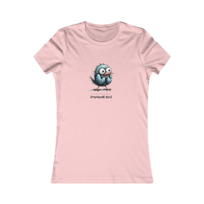 Emotional Bird Graphic Tee – Women’s Slim Fit Cotton Tee