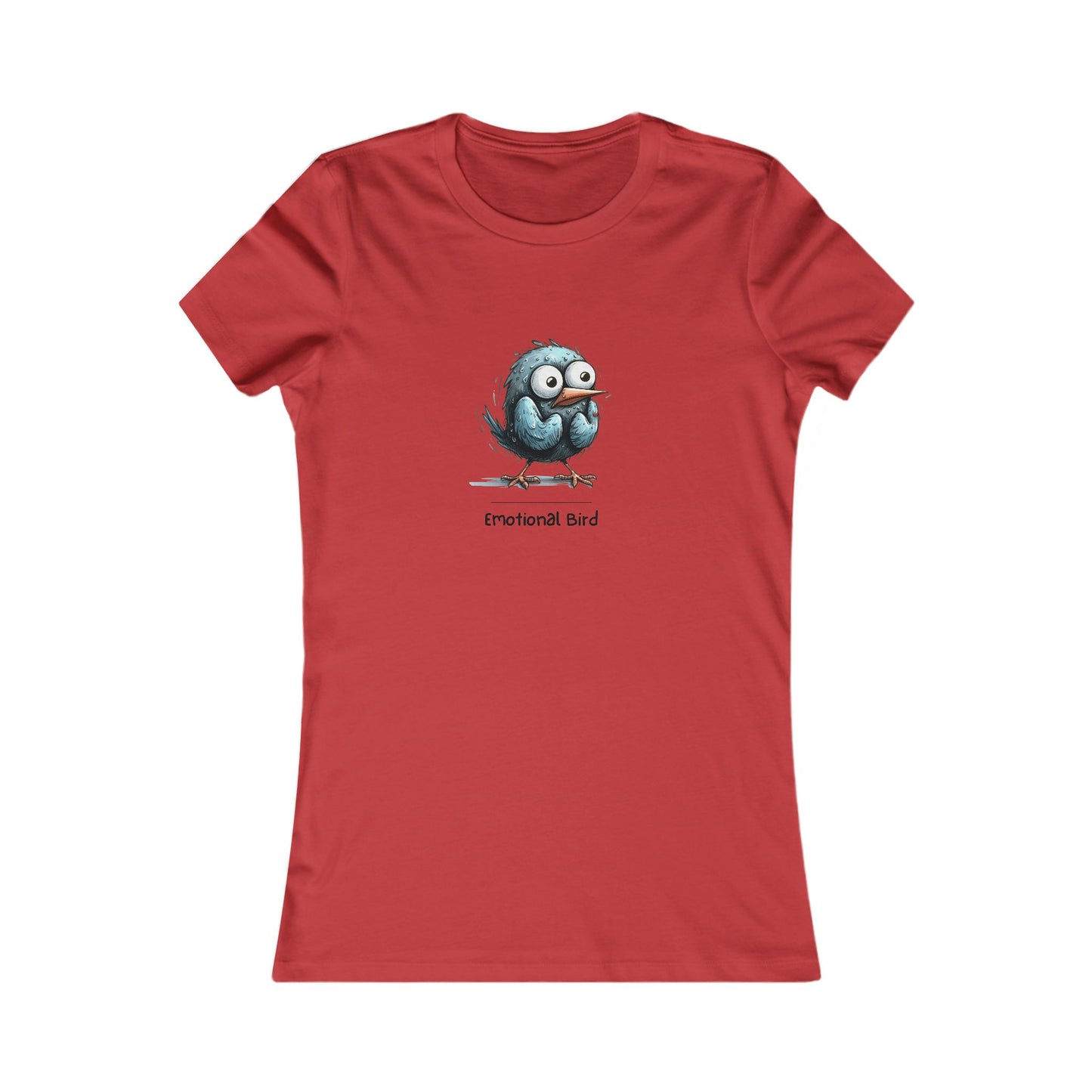 Emotional Bird Graphic Tee – Women’s Slim Fit Cotton Tee