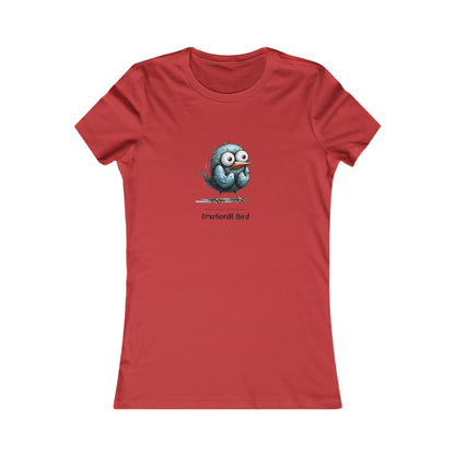 Emotional Bird Graphic Tee – Women’s Slim Fit Cotton Tee