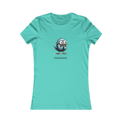 Emotional Bird Graphic Tee – Women’s Slim Fit Cotton Tee