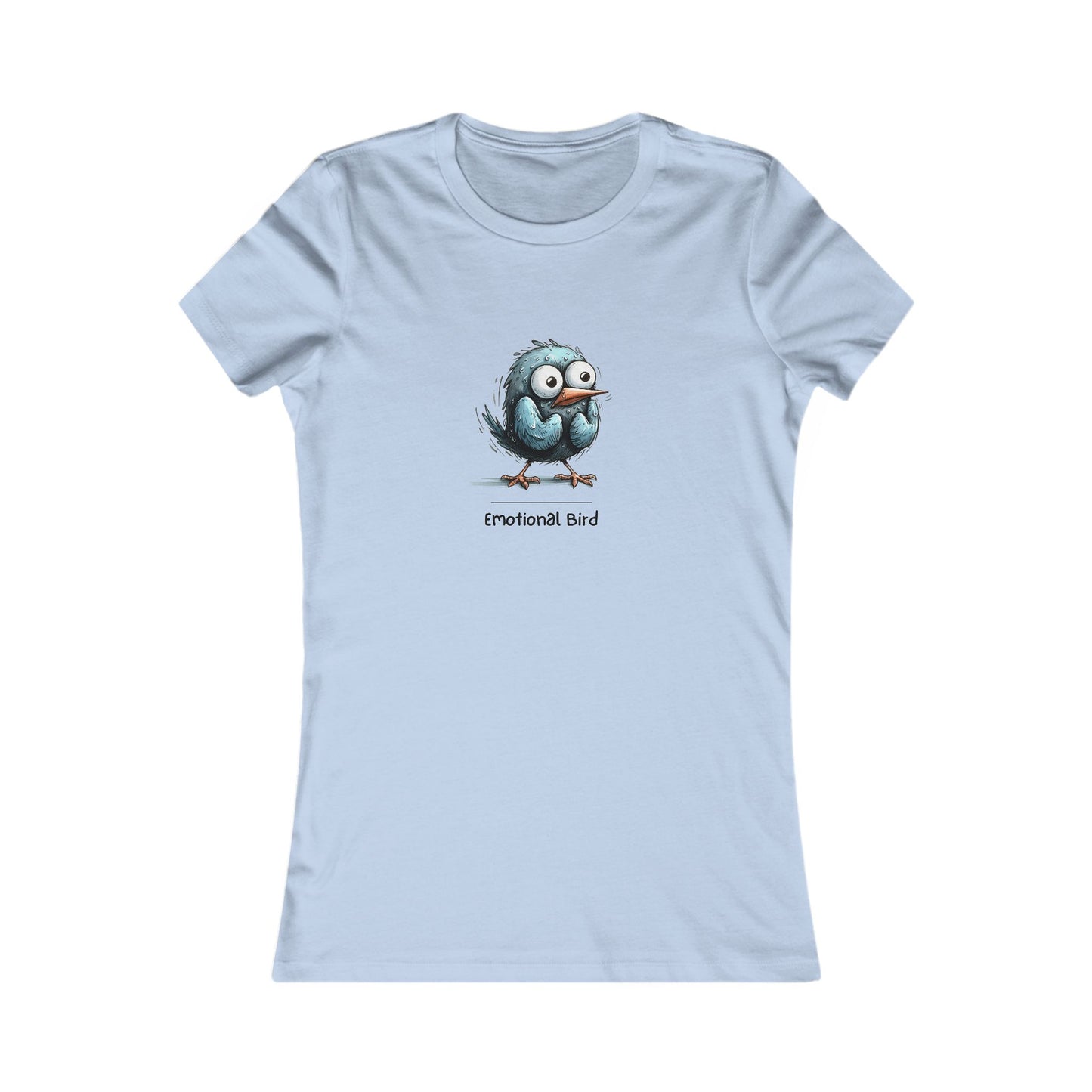 Emotional Bird Graphic Tee – Women’s Slim Fit Cotton Tee
