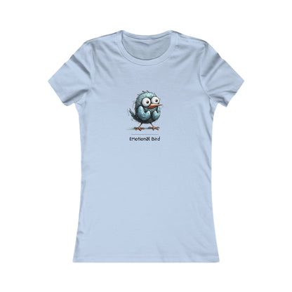 Emotional Bird Graphic Tee – Women’s Slim Fit Cotton Tee