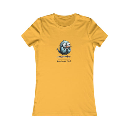 Emotional Bird Graphic Tee – Women’s Slim Fit Cotton Tee