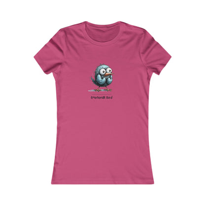 Emotional Bird Graphic Tee – Women’s Slim Fit Cotton Tee