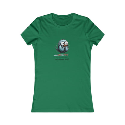 Emotional Bird Graphic Tee – Women’s Slim Fit Cotton Tee