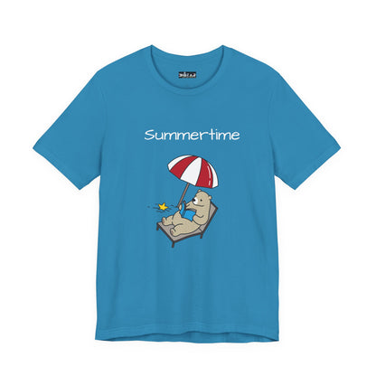 Summertime. Bear.  Unisex Jersey Short Sleeve Tee