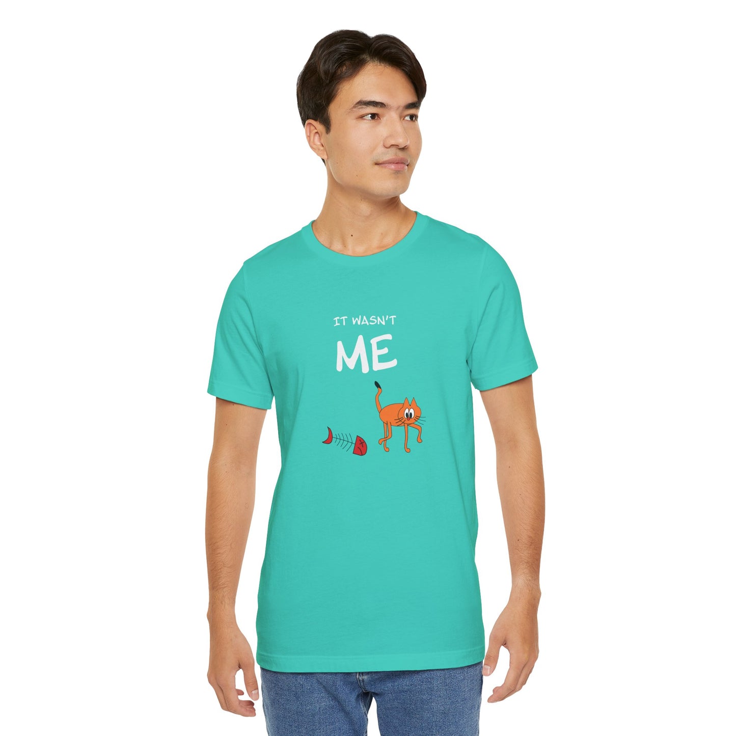 Leo The Cat Didn't Do It. Unisex Jersey Short Sleeve Tee