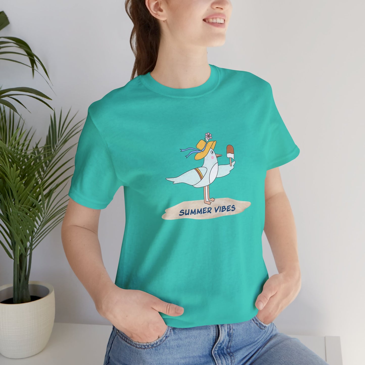 Regal Seagull Summer Vibes. Unisex Jersey Short Sleeve Tee