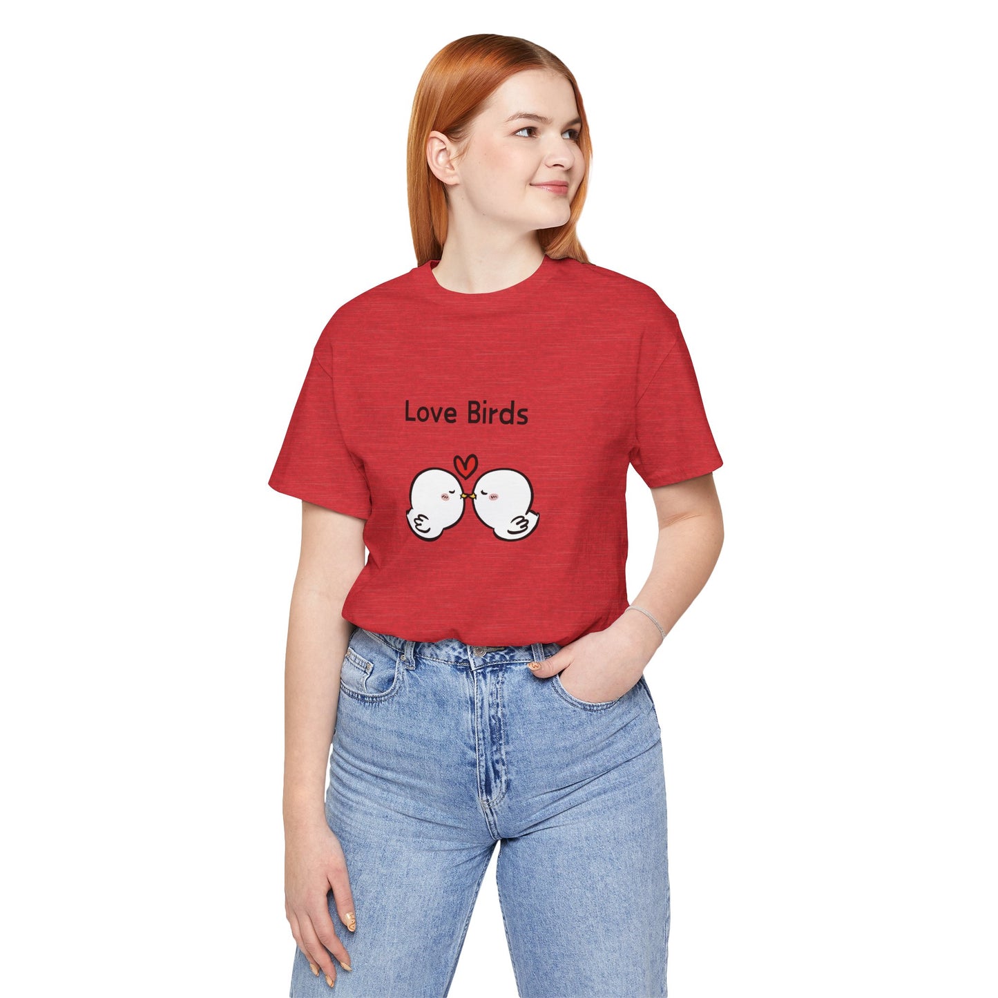 Love Birds Boyfriend T Graphic. Unisex Jersey Short Sleeve Tee