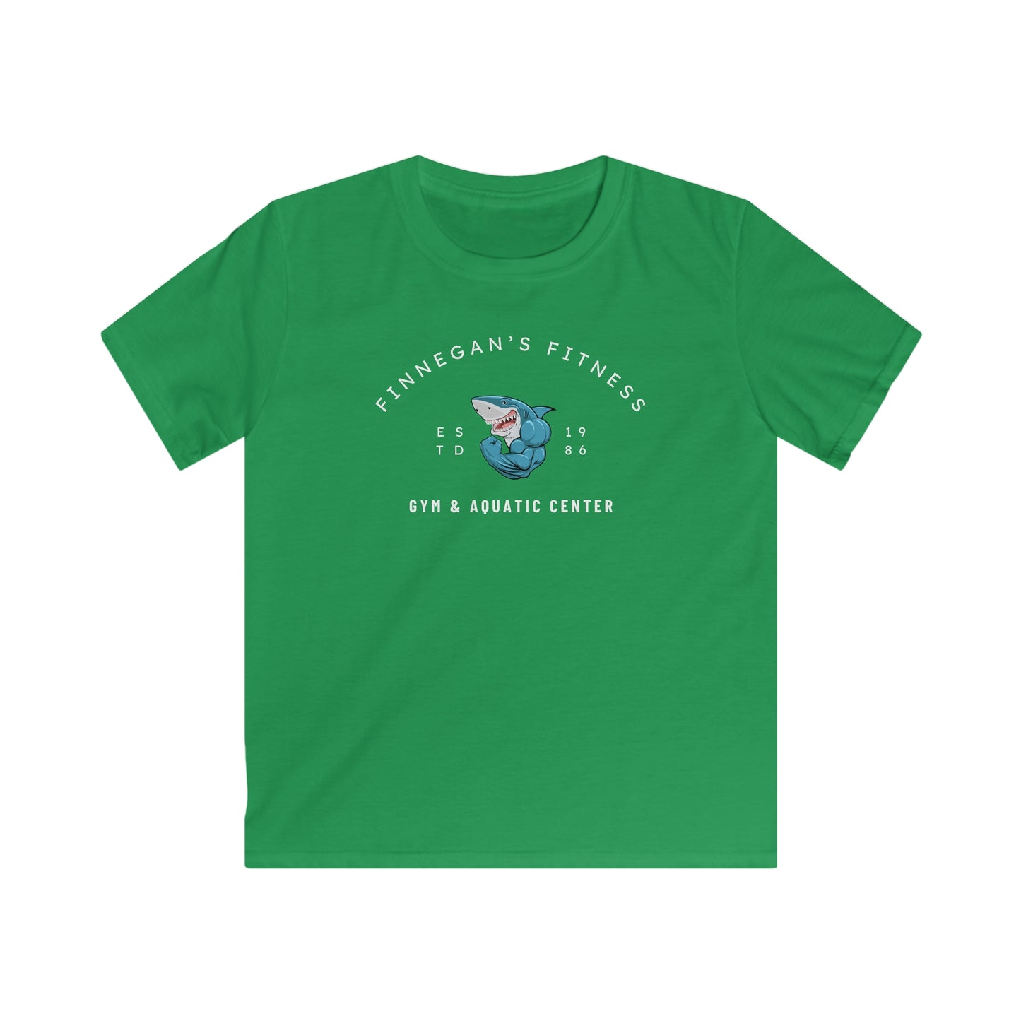 Finnegan's Fitness. Gym and Aquatic Center. Kids Softstyle Tee