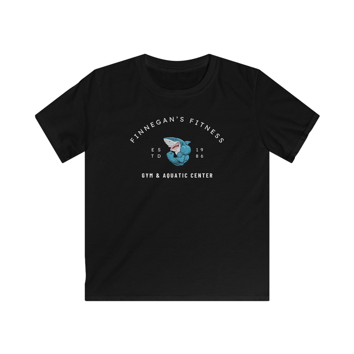 Finnegan's Fitness. Gym and Aquatic Center. Kids Softstyle Tee