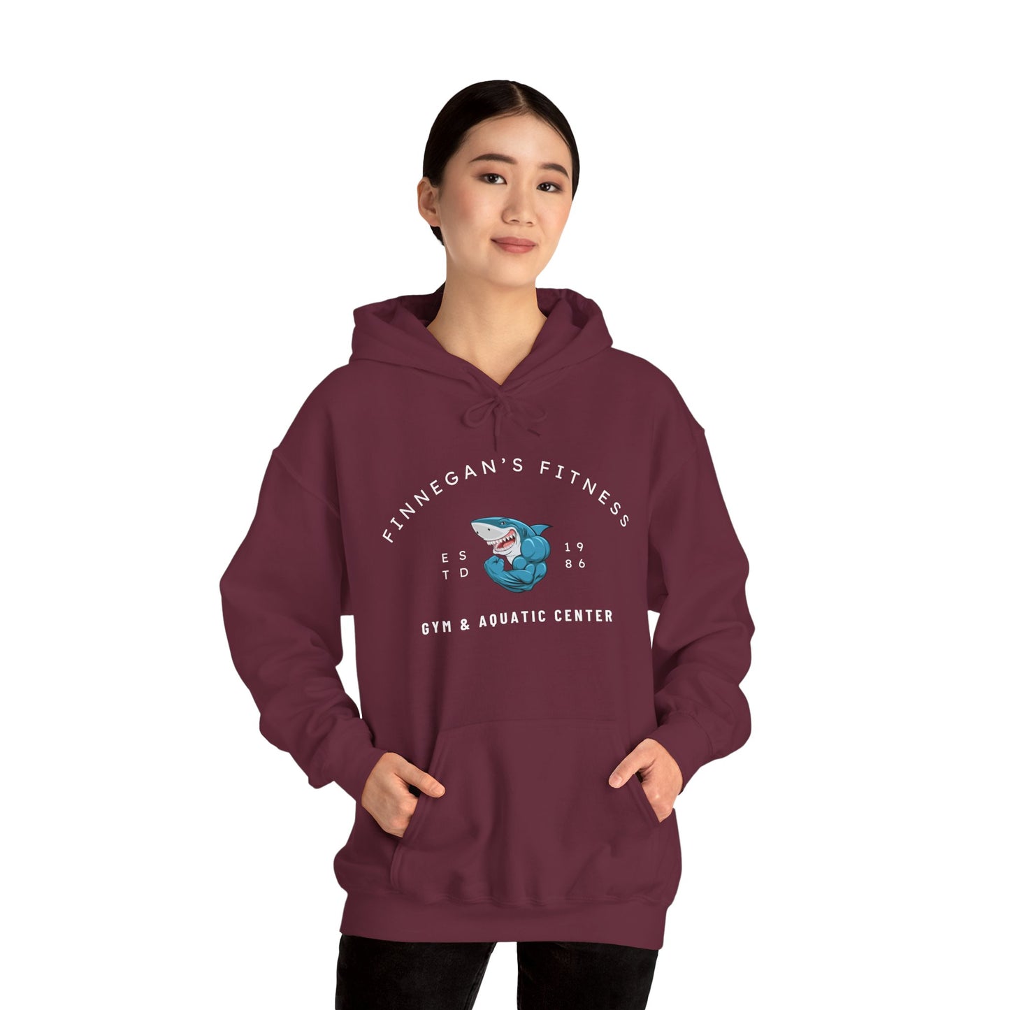 Shark Gym Hoodie – Finnegan’s Fitness & Aquatic Center Sweatshirt