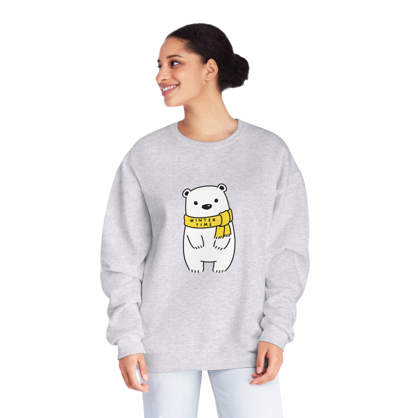 Winter Time BK Bear. Unisex NuBlend® Crewneck Sweatshirt