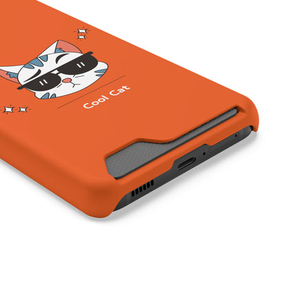 Cool Cat. Phone Case With Card Holder