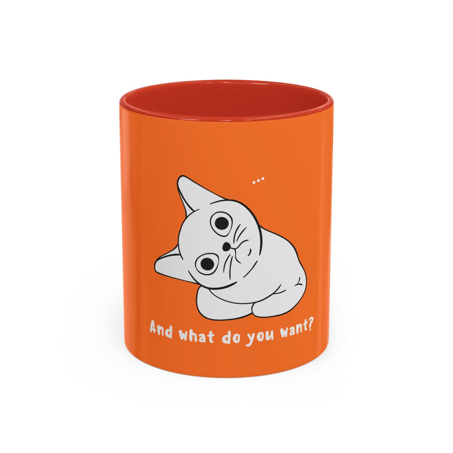 Vexing Cat Wondering What you Want. Time Coffee Mug, 11oz