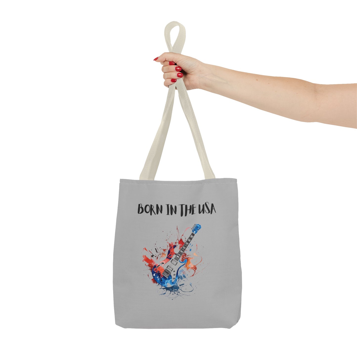 Born In The USA Guitar. Gray Tote Bag