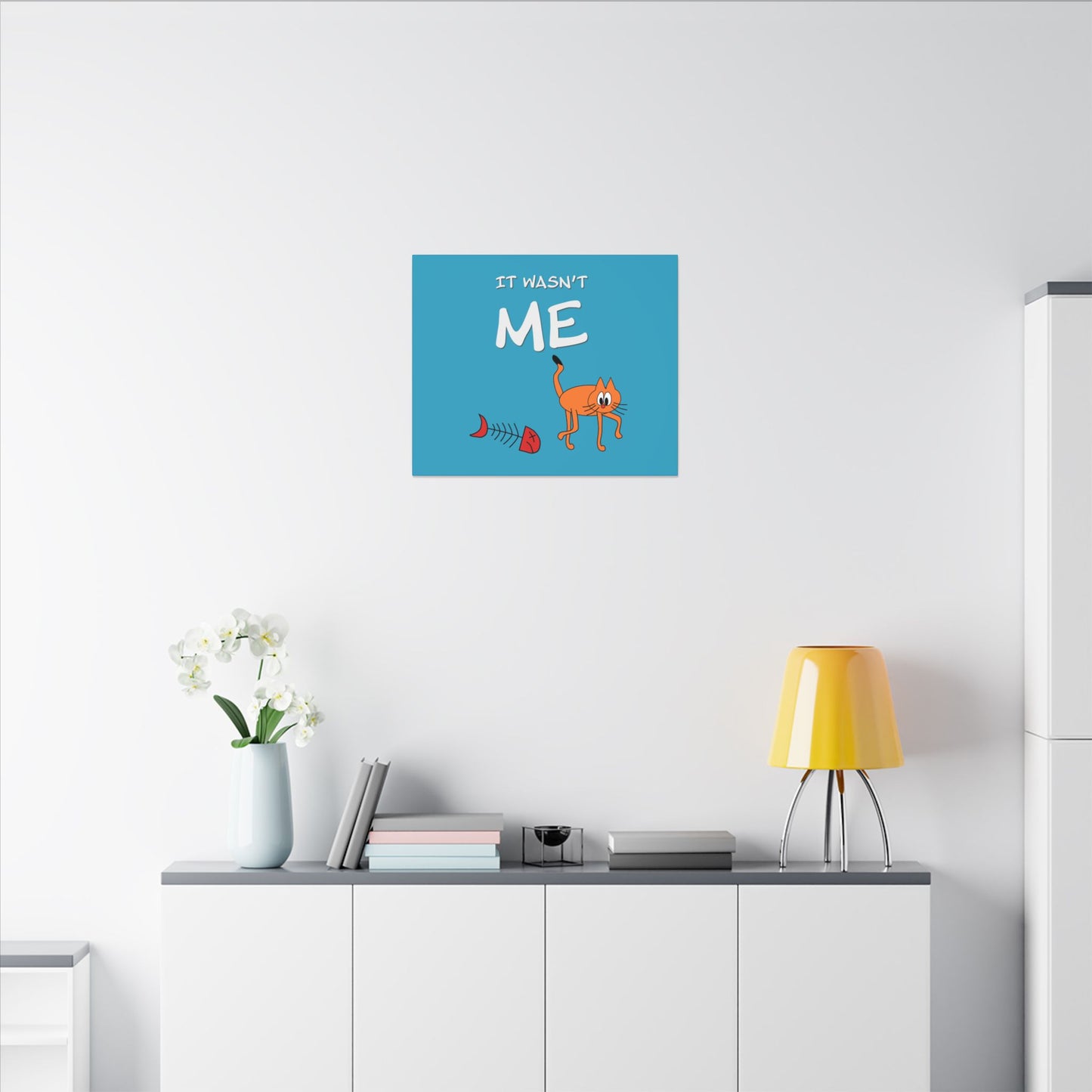Leo The Cat Didn't Do It. Canvas Gallery Wraps