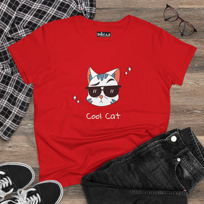 Coco the Coolest Cat – Cool Cat Graphic T-Shirt for Women