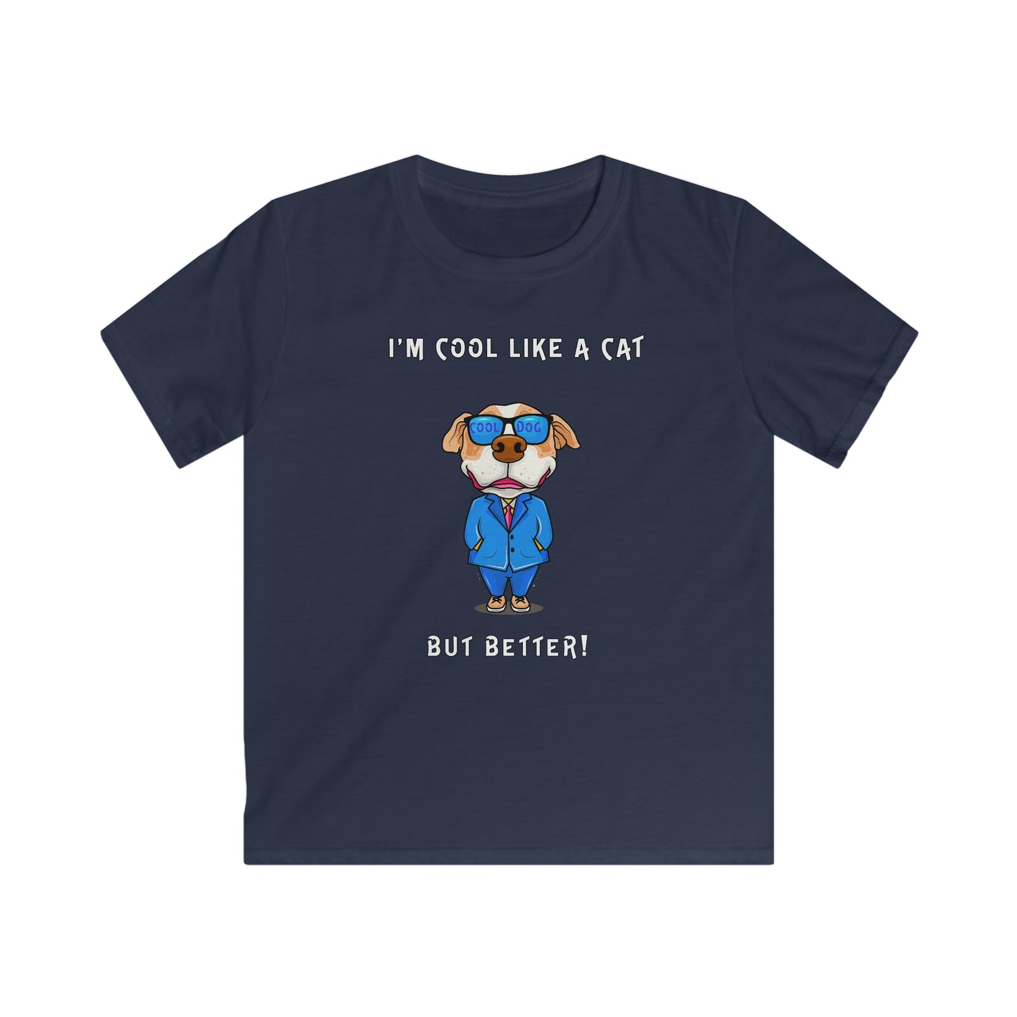 Chuck The Cool Dog. Kids Softstyle Tee