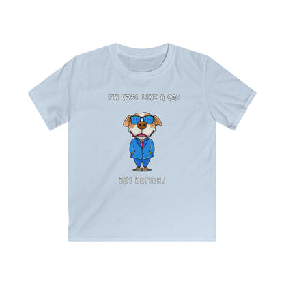 Chuck The Cool Dog. Kids Softstyle Tee