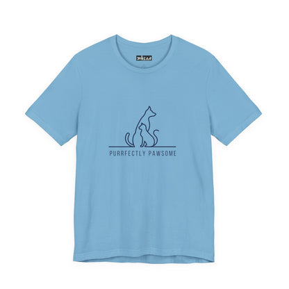 Purrfectly Pawsome. Unisex Jersey Short Sleeve Tee