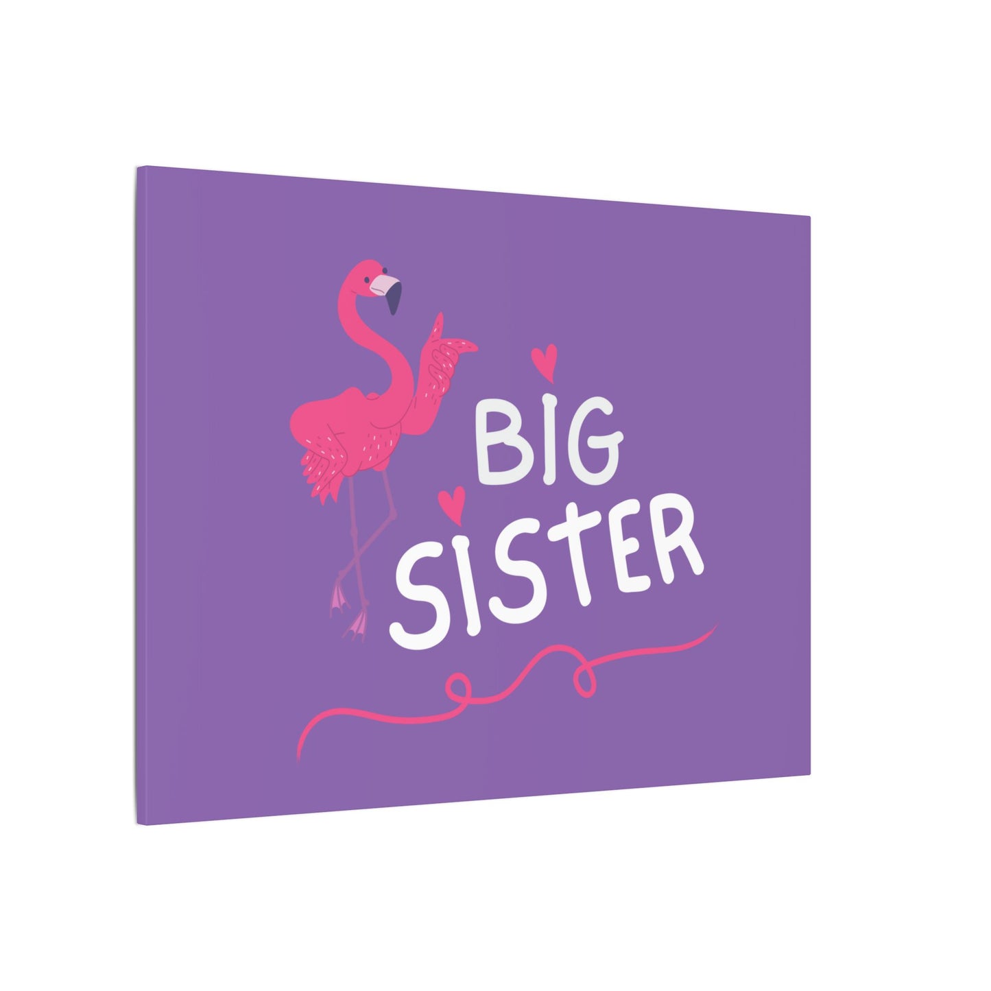 Adorable Big Sister Flamingo. Canvas Gallery Wraps