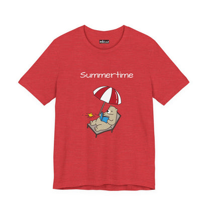 Summertime. Bear.  Unisex Jersey Short Sleeve Tee