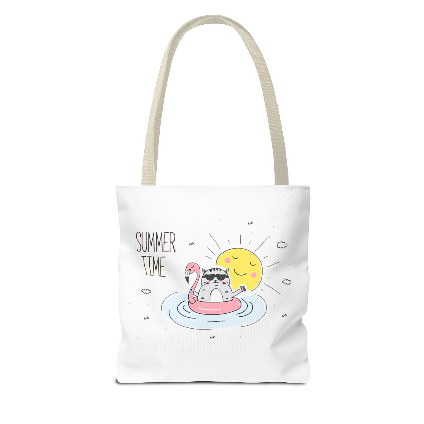 Jingles The Summertime Cat. Tote Bag (AOP)