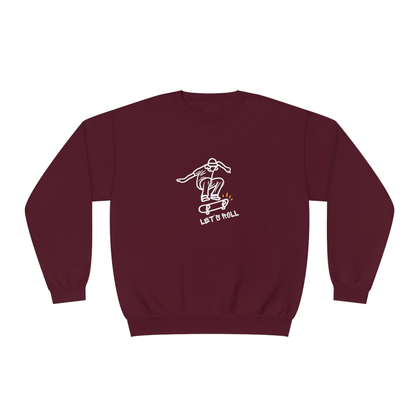 Let's Roll Skateboarder. Unisex NuBlend® Crewneck Sweatshirt