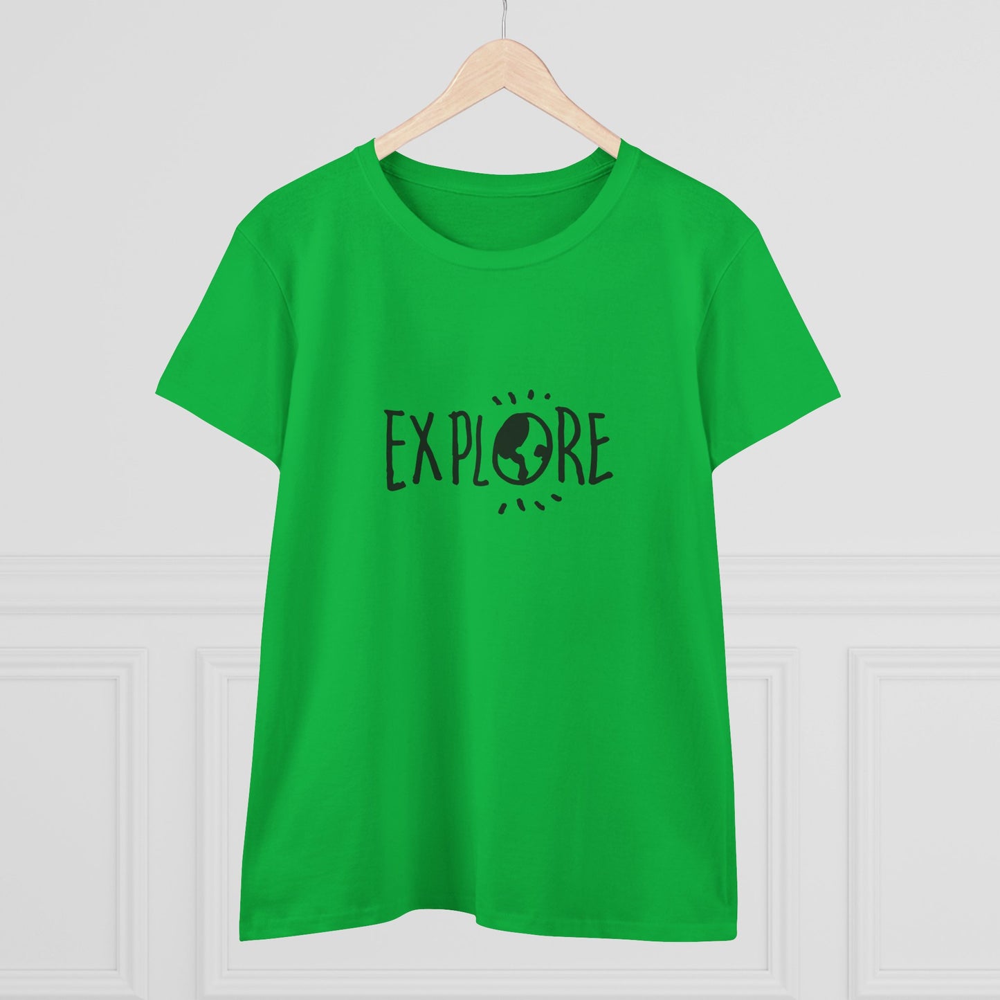 Explore. Women's Midweight Cotton Tee