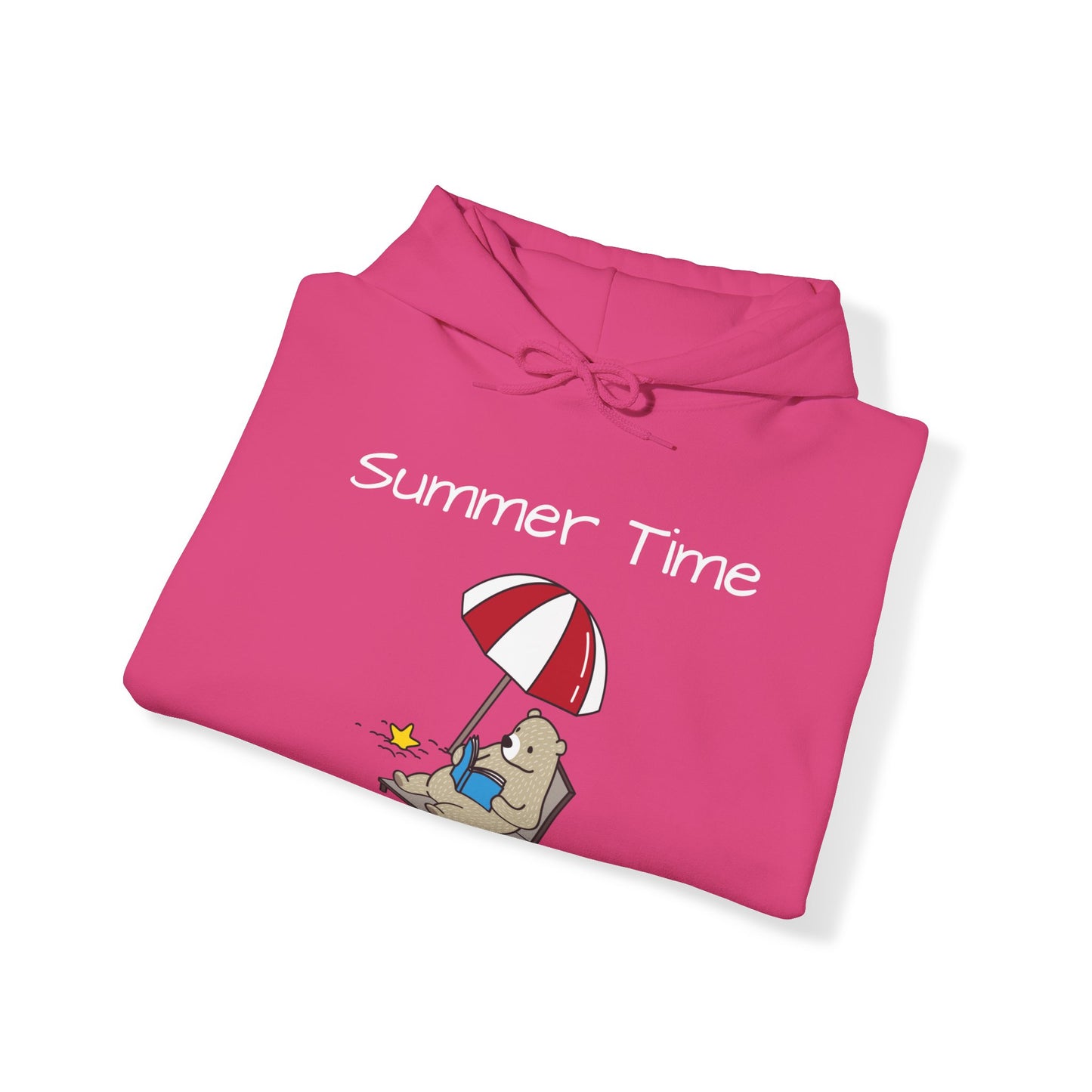 Summertime. Bear. Unisex Hooded Sweatshirt.