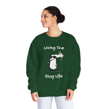 Living The Slug Life. Unisex NuBlend® Crewneck Sweatshirt