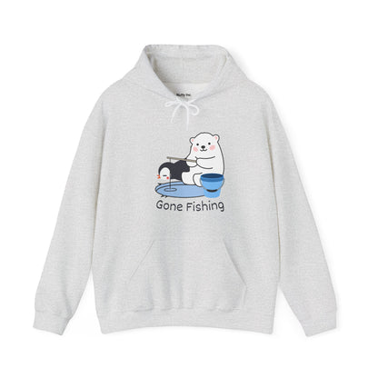 Gone Fishing. Unisex Hooded Sweatshirt.