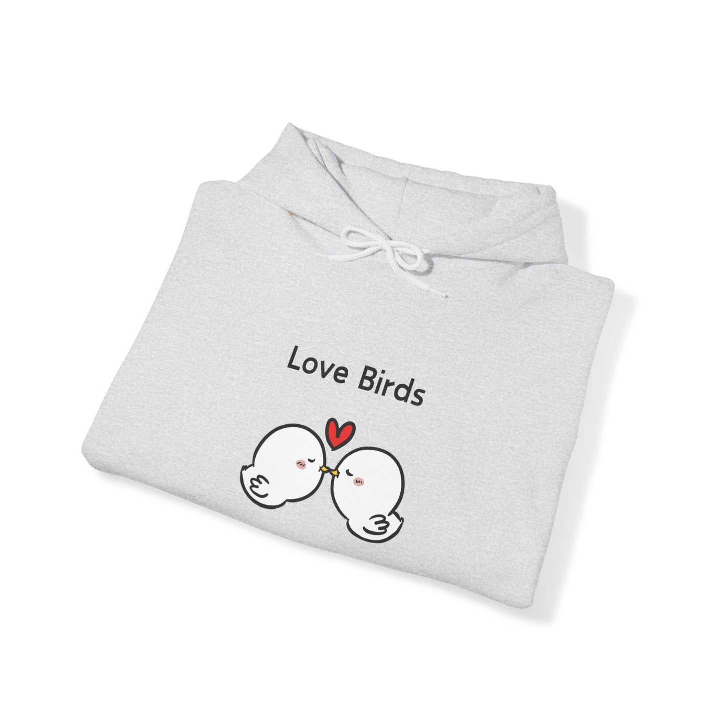 White Canary Love Birds. Unisex Hooded Sweatshirt.