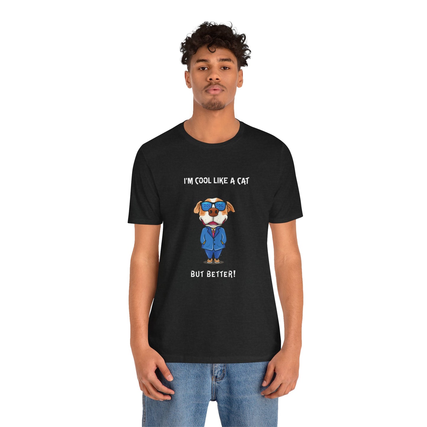 Chuck The Cool Dog. Unisex Jersey Short Sleeve Tee