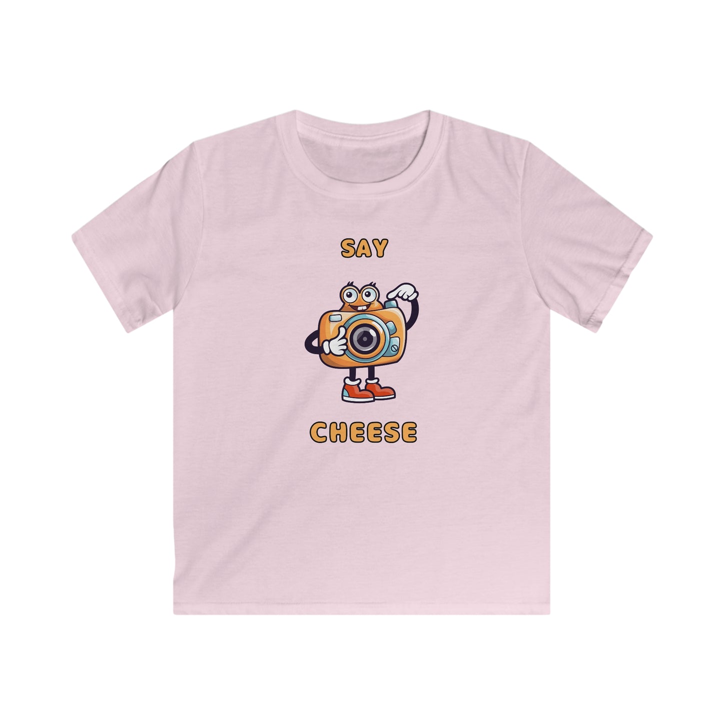 Say Cheese To the Camera. Kids Softstyle Tee