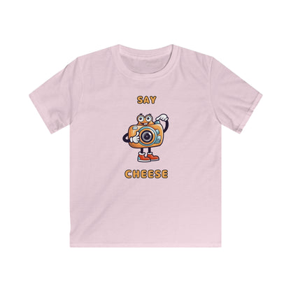 Say Cheese To the Camera. Kids Softstyle Tee