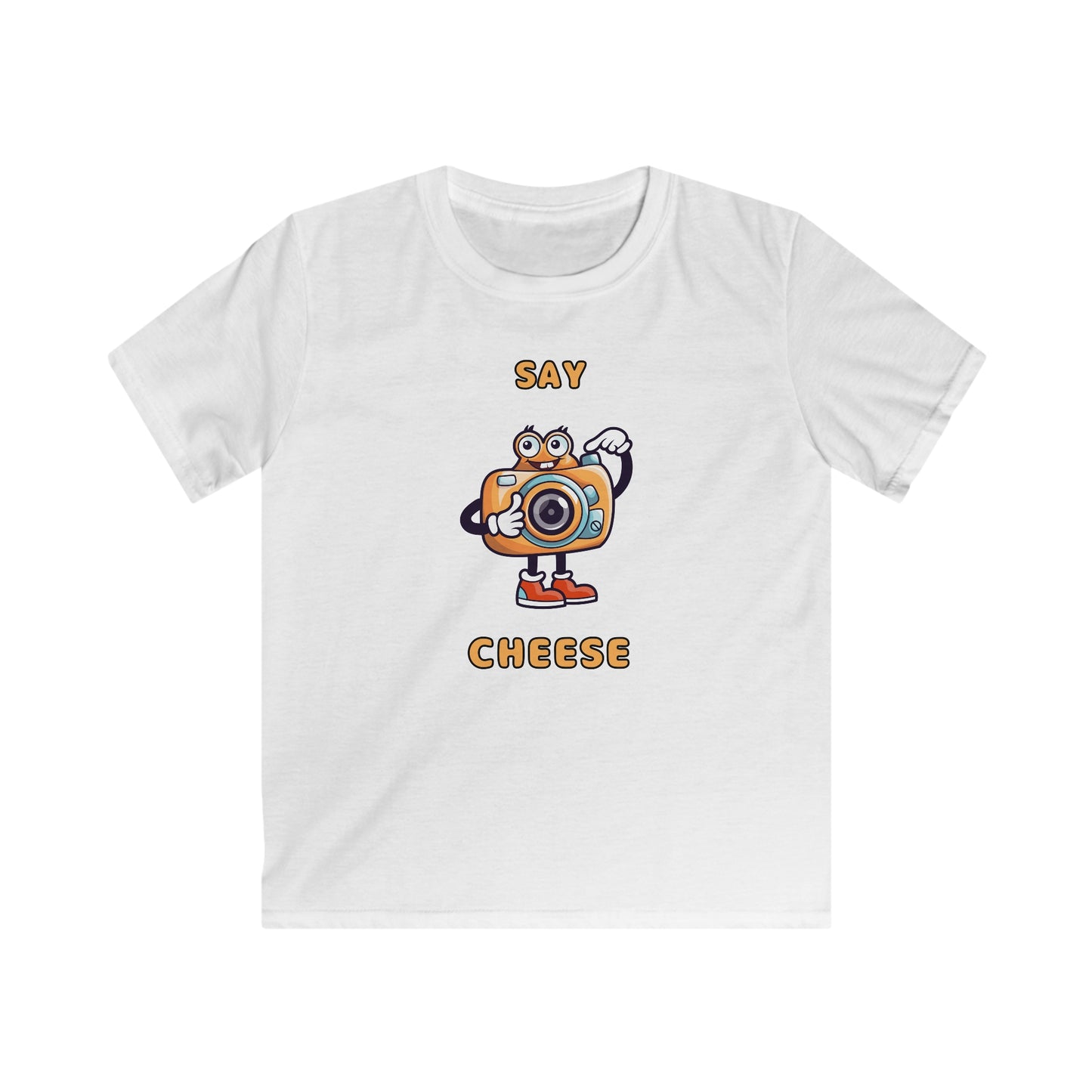 Say Cheese To the Camera. Kids Softstyle Tee