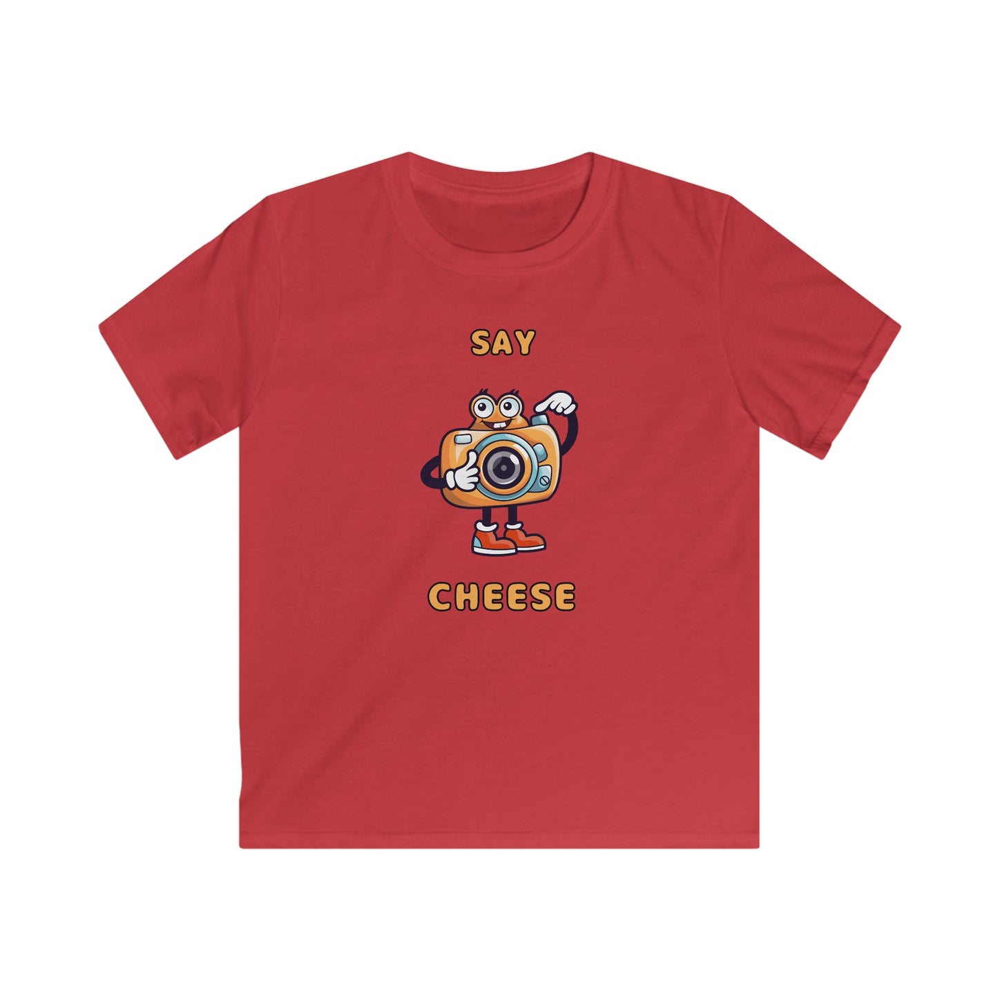 Say Cheese To the Camera. Kids Softstyle Tee