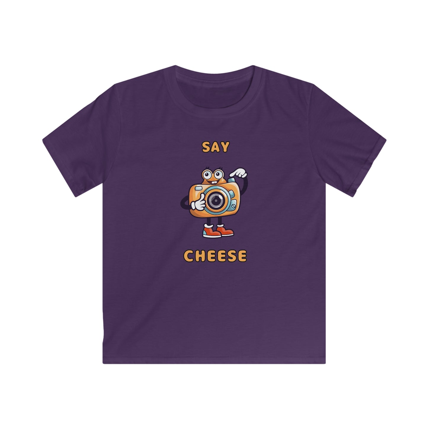 Say Cheese To the Camera. Kids Softstyle Tee