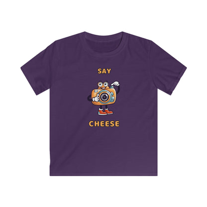 Say Cheese To the Camera. Kids Softstyle Tee