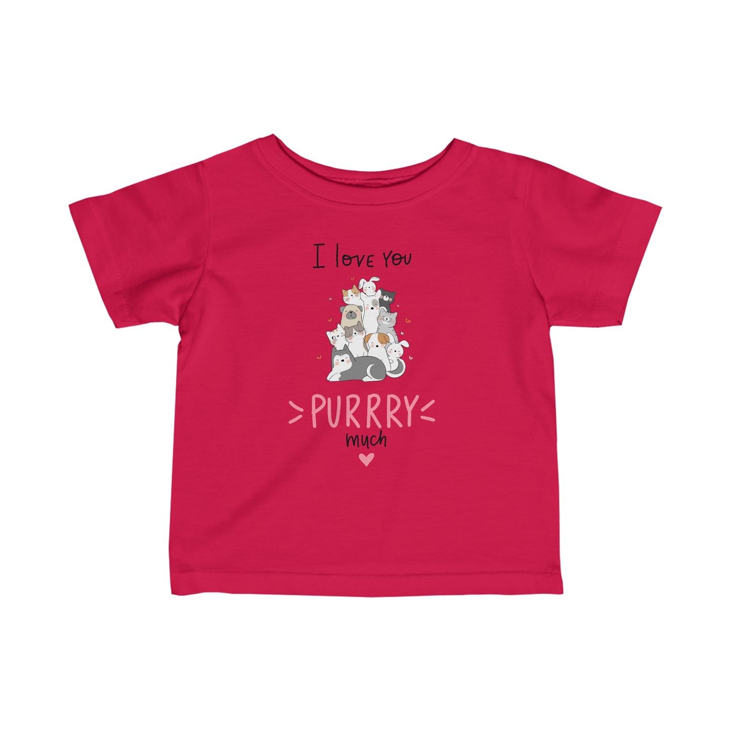 Adorable Animals that Love You Purry Much. Infant Fine Jersey Tee