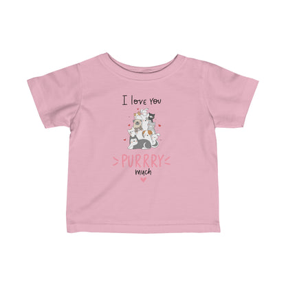 Adorable Animals that Love You Purry Much. Infant Fine Jersey Tee