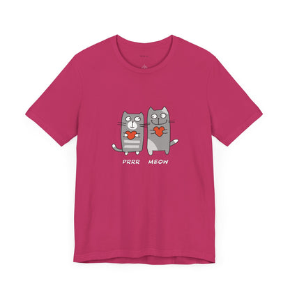 Happy Cat's. Prrr  Meow. Unisex Jersey Short Sleeve Tee