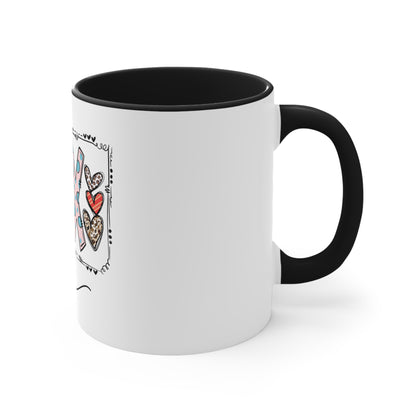 Sign of Love. XOXO. Accent Coffee Mug, 11oz